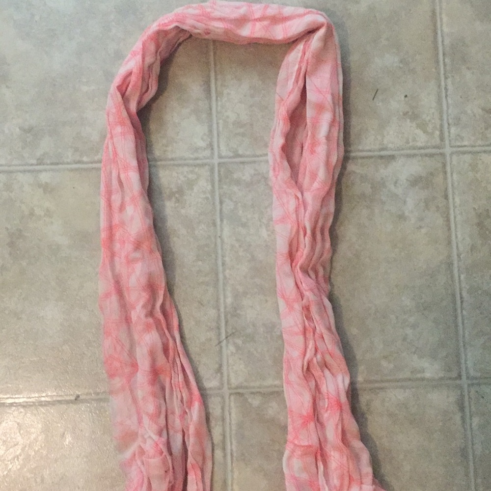 Pink patterned scarf